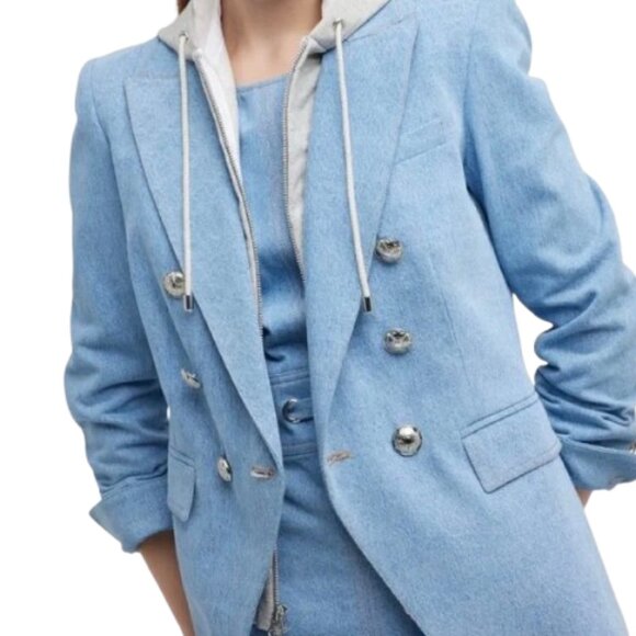 Veronica Beard Denim Chambray Blue Dickey Miller Jacket 4 - Picture 5 of 16